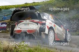 18.08.2017 - Essapeka Lappi (FIN) Janne Ferm (FIN), TOYOTA YARIS WRC, TOYOTA GAZOO RACING WRT 18-20.08.2017 FIA World Rally Championship 2017, Rd 10, Rally Deutschland, Bostalsee, Germany