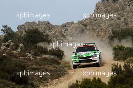 VEIBY Ole Christian (NOR) - SKJAERMOEN Stig Rune (NOR) SKODA FABIA R5, PRINTSPORT 9-11.06.2017. FIA World Rally Championship, Rd 7, Rally Italia Sardinia, Sardegna, Italy.