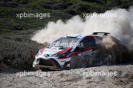 Juho Hanninen (FIN)-Kaj Lindstrom (FIN) Toyota Yaris WRC, Toyota Gazoo Racing WRT 9-11.06.2017. FIA World Rally Championship, Rd 7, Rally Italia Sardinia, Sardegna, Italy.
