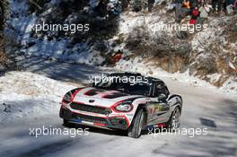 20.01.2017 - FranÃ§ois DELECOUR (FRA) - Dominique SAVIGNONI (FRA) ABARTH 124 19-22.01.2017 FIA World Rally Championship 2017, Rd 1, Monte Carlo, Monte Carlo, Monaco