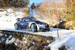 21.01.2017 - Ott Tanak (EAU)- Raigo Molder (EST), FORD FIESTA WRC, M-SPORT WORLD RALLY TEAM 19-22.01.2017 FIA World Rally Championship 2017, Rd 1, Monte Carlo, Monte Carlo, Monaco