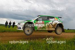 02.07.2017 - Ole Christian Veiby (NOR) - Stig Rune Skjaermoen (NOR) Skoda Fabia R5, Printsport 30.06-02.07.2017 FIA World Rally Championship 2017, Rd 5, Rally Poland, Mikolajki, Poland