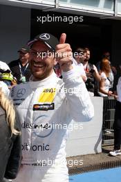 Gary Paffett (GBR) (HWA AG - Mercedes-AMG C 63 DTM)  freut sich über seinen Sieg 05.05.2018, DTM Round 1, Hockenheimring, Germany, Friday.