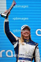 Beitske Visser (NED) Sirin Racing W Series Team celebrates her third position on the podium. 30.07.2022. W Series, Rd 5, Budapest, Hungary, Race Day.