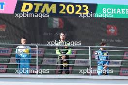 Luca Stolz (DEU) (Mercedes-AMG Team HRT  - Mercedes-AMG GT3 Evo) , Mirko Bortolotti (ITA) (SSR Performance  - Lamborghini Huracan GT3 Evo2) und Ricardo Feller (CHE) (Team ABT Sportsline - Audi R8) 10.09.2023, DTM Round 6, Sachsenring, Germany, Sunday