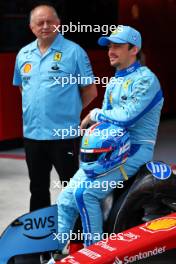 Charles Leclerc (MON) Ferrari and Frederic Vasseur (FRA) Ferrari Team Principal - blue race suit and team kit. 02.05.2024. Formula 1 World Championship, Rd 6, Miami Grand Prix, Miami, Florida, USA, Preparation Day.