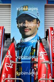 Poster of Carlos Sainz Jr (ESP) Ferrari - HP / blue overalls. 02.05.2024. Formula 1 World Championship, Rd 6, Miami Grand Prix, Miami, Florida, USA, Preparation Day.