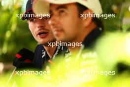 Max Verstappen (NLD) Red Bull Racing and Sergio Perez (MEX) Red Bull Racing. 02.05.2024. Formula 1 World Championship, Rd 6, Miami Grand Prix, Miami, Florida, USA, Preparation Day.