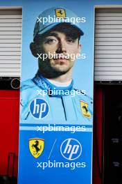 Poster of Charles Leclerc (MON) Ferrari - HP / blue overalls. 02.05.2024. Formula 1 World Championship, Rd 6, Miami Grand Prix, Miami, Florida, USA, Preparation Day.