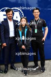Mohammed Bin Sulayem (UAE) FIA President with Anisa Hung, Alpine F1 Team Partner Management. 21.04.2024. Formula 1 World Championship, Rd 5, Chinese Grand Prix, Shanghai, China, Race Day.